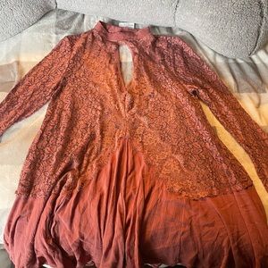 Vintage Free People - NWT Tell Tale Tunic Dusty Mauve